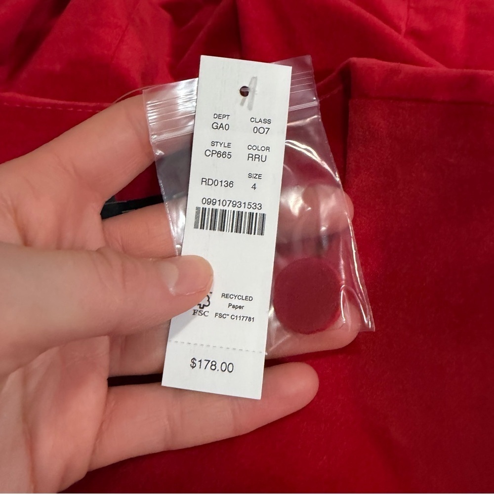 J crew radiant ruby Essential cutaway vest top in velvet - Picture 2 of 2